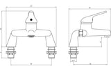 Aquarius QualEco Bath Filler Tap Chrome AQQE2214