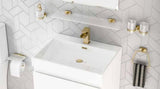 Aquarius Auro Glass Shelf Brushed Brass AQAU52453