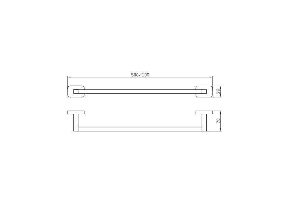 Aquarius Auro Single Towel Rail Brushed Brass AQAU52454