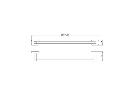 Aquarius Auro Single Towel Rail Brushed Brass AQAU52454