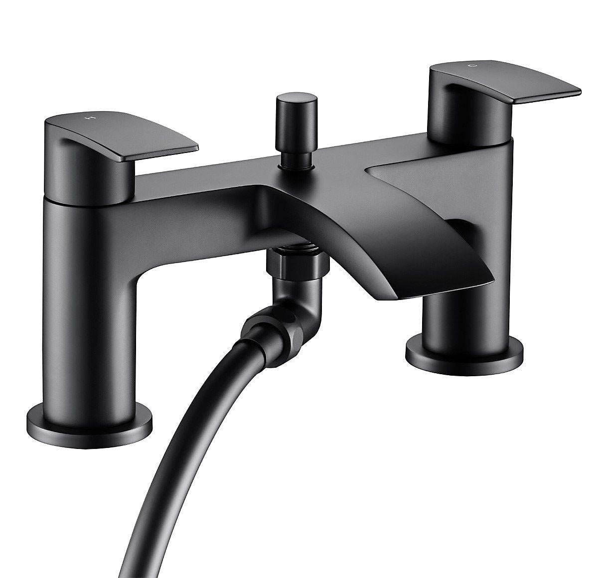 Aquarius Arc Bath Shower Mixer Tap with Shower Kit