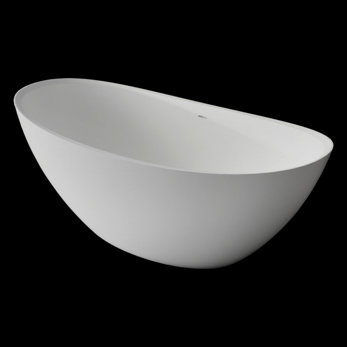 Aquarius Maggiore Freestanding Stone Bath in Gloss White 1670mm