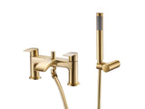 Aquarius Arc Bath Shower Mixer Tap inc Kit Brushed Brass AQAC04BB