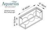 Aquarius Lumen Box Ceiling Light in Matt Black