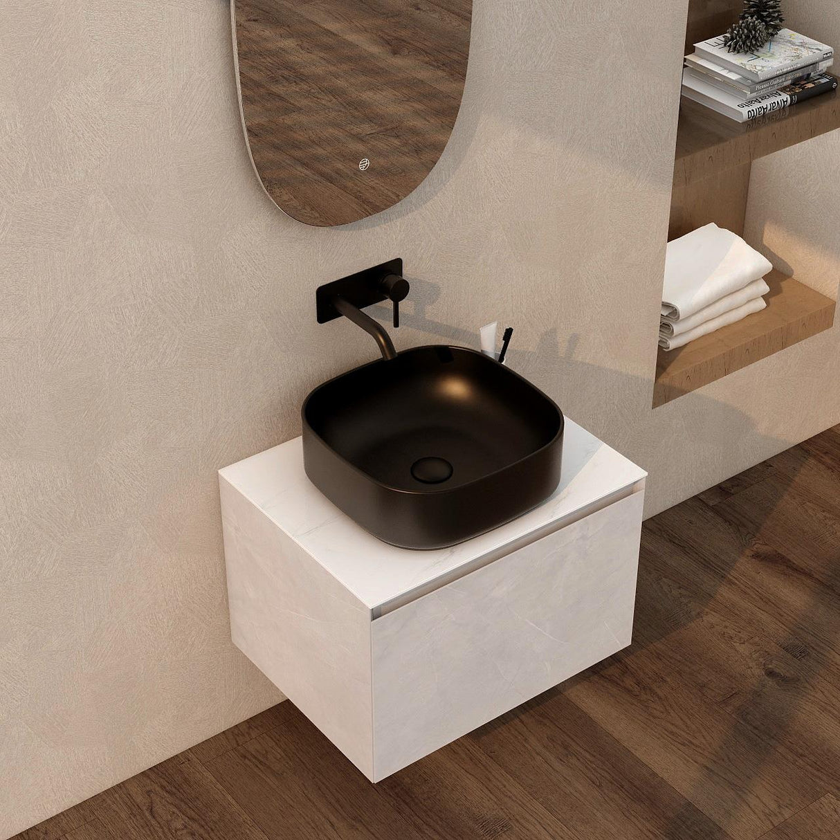 Aquarius JF-Series 400MM Countertop Basin Black