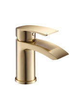 Aquarius Arc Mini Mono Basin Mixer Tap inc Waste Brushed Brass AQAC07BB