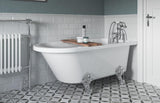 Aquarius Timeless Luxury Freestanding Corner 2TH Bath With Chrome Ravenclaw Feet 1700mm