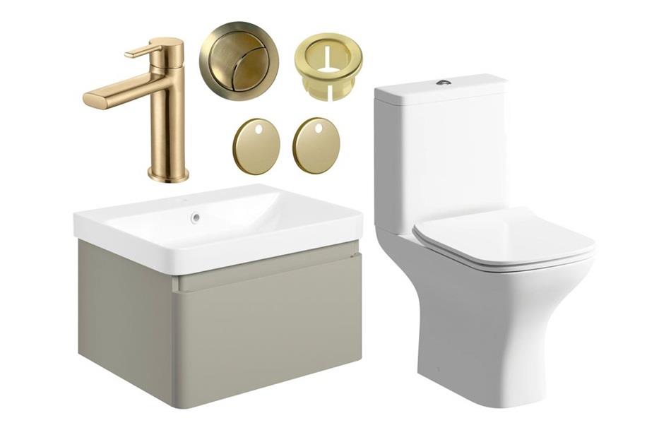 Aquarius Sophie 605mm Vanity Unit and WC Set with Finishes