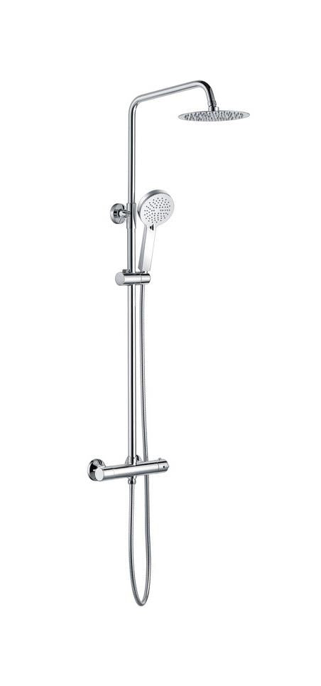 Aquarius Chrome Exposed Thermostatic Bar Shower Overhead and Handheld Shower AQSH0586