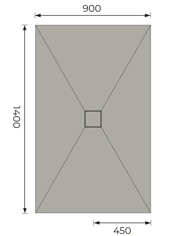 Aquarius LevAqua Wetroom Tray with Centre Drain Complete Kit