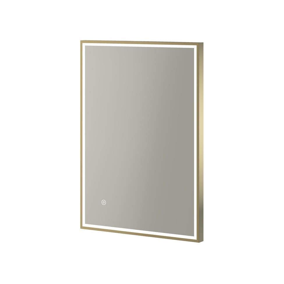 Aquarius Easy Frame LED Mirror in Brushed Brass