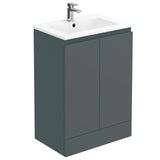 Aquarius Halite Waterproof Grey Vanity Unit and 1TH Basin