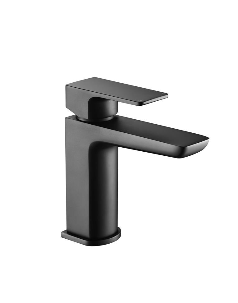 Aquarius Hydro Mono Basin Mixer Tap inc Waste Matt Black AQHY05MB