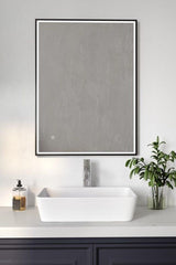 Aquarius Easy Frame LED Mirror with Black Aluminium Frame