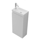 Aquarius Halite Waterproof White Vanity Unit and 1TH Basin