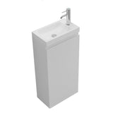 Aquarius Halite Waterproof White Vanity Unit and 1TH Basin