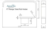 Aquarius FT Toilet Roll Holder Matt Black AQFT31MB