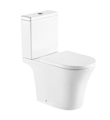 Aquarius K-Series Rimless Open Back Close Coupled Toilet, Cistern and Soft Close Seat AQKS530