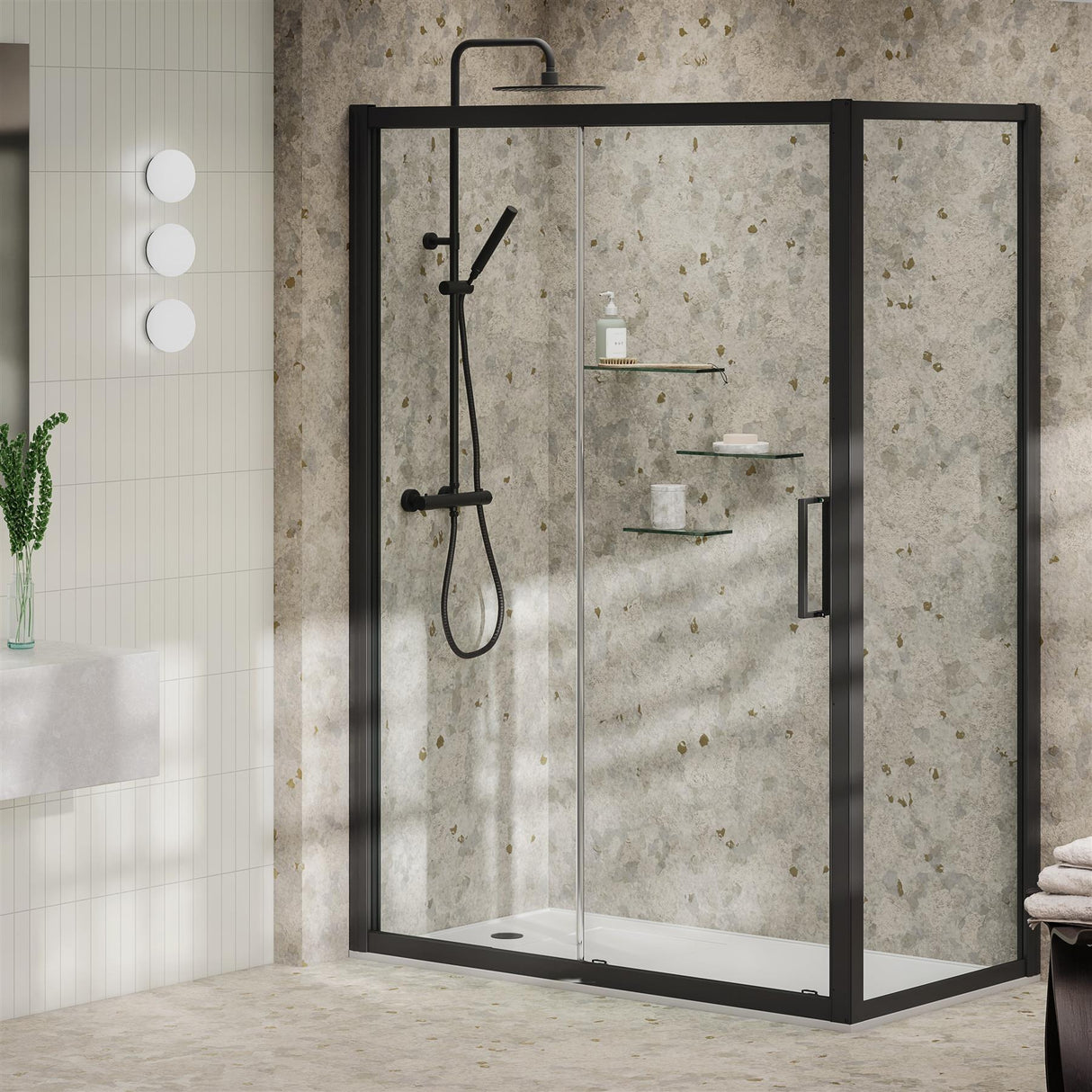 Aquarius Pluvia 6mm Shower Door Side Panel