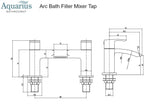 Aquarius Arc Bath Filler Mixer Tap Matt Black AQAC03MB