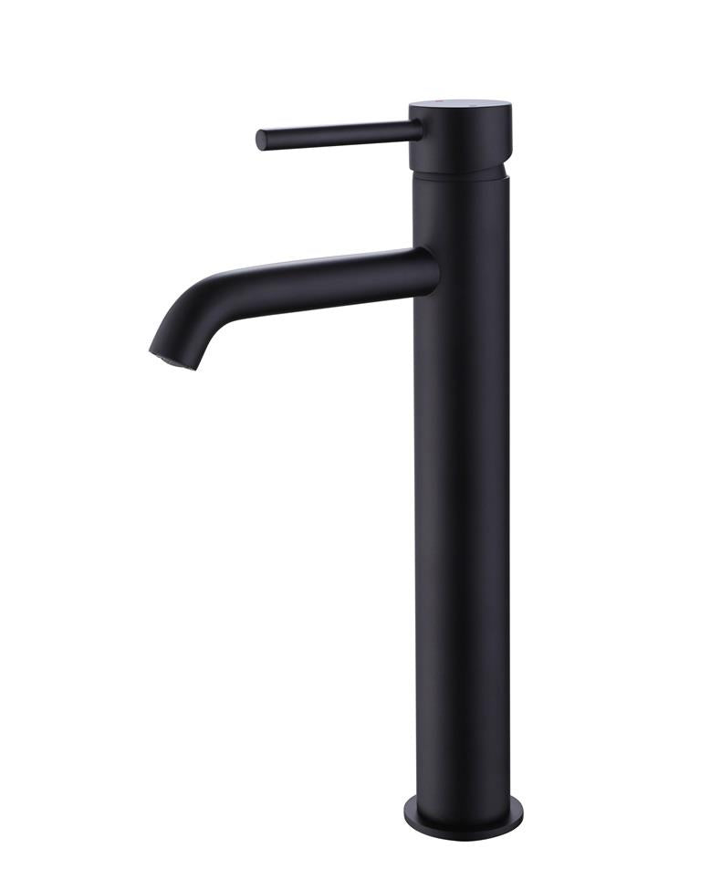 Aquarius RF-Series Tall Mono Basin Mixer Tap Matt Black AQRF08MB