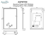 Aquarius Power LED Wireless Charging Mirror