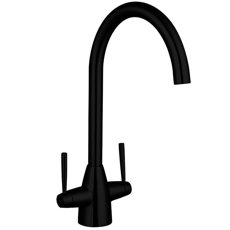 Aquarius TrueCook Series 15 Black Two Handle Kitchen Mixer Tap AQTK015K