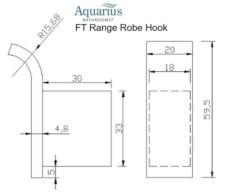 Aquarius FT 3 Piece Bathroom Accessory Pack Matt Black AQFT3PACKMB