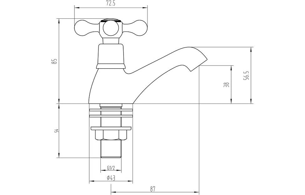 Aquarius Timeless Crosshead Basin Pillar Taps Chrome AQTM2044