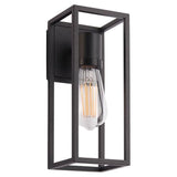 Aquarius Lumen Box Single Wall Light in Matt Black