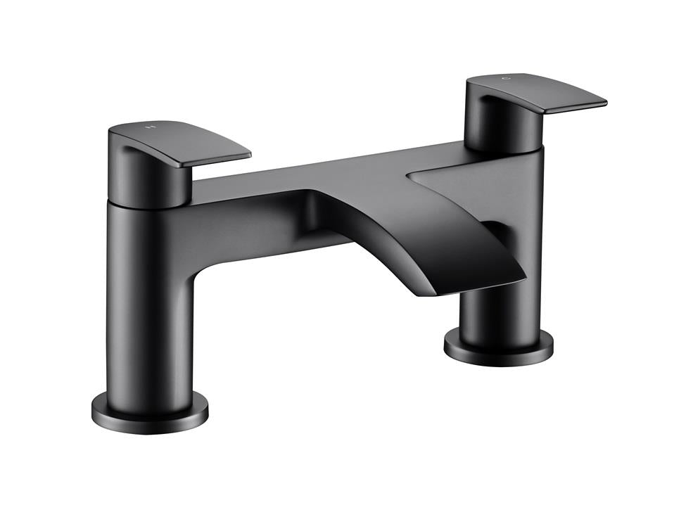 Aquarius Arc Bath Filler Mixer Tap Matt Black AQAC03MB