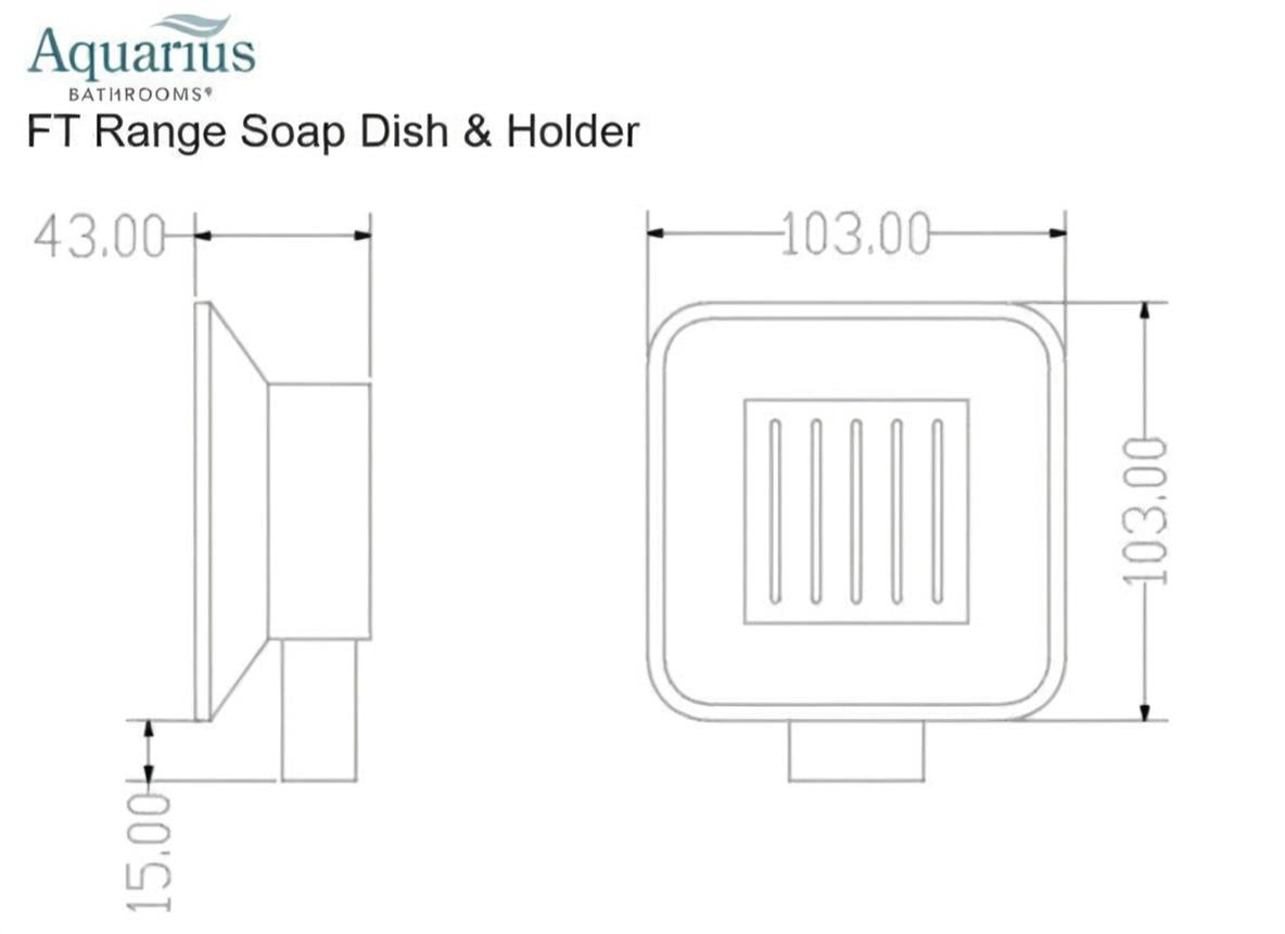 Aquarius FT Soap Dish and Holder