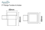 Aquarius FT Tumbler and Holder Matt Black AQFT32MB