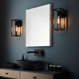 Aquarius Lumen Box Single Wall Light in Matt Black