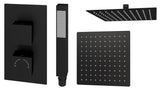 Aquarius Modern Square Shower Bundle Black AQBND018