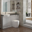 Aquarius Emma Back To Wall Toilet Bundle displayed in a contemporary grey bathroom