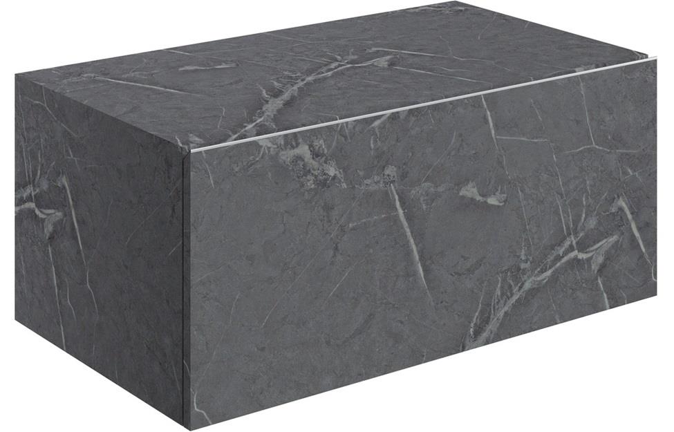 Aquarius Marblesque One Drawer Storage Unit Grey Marble Effect