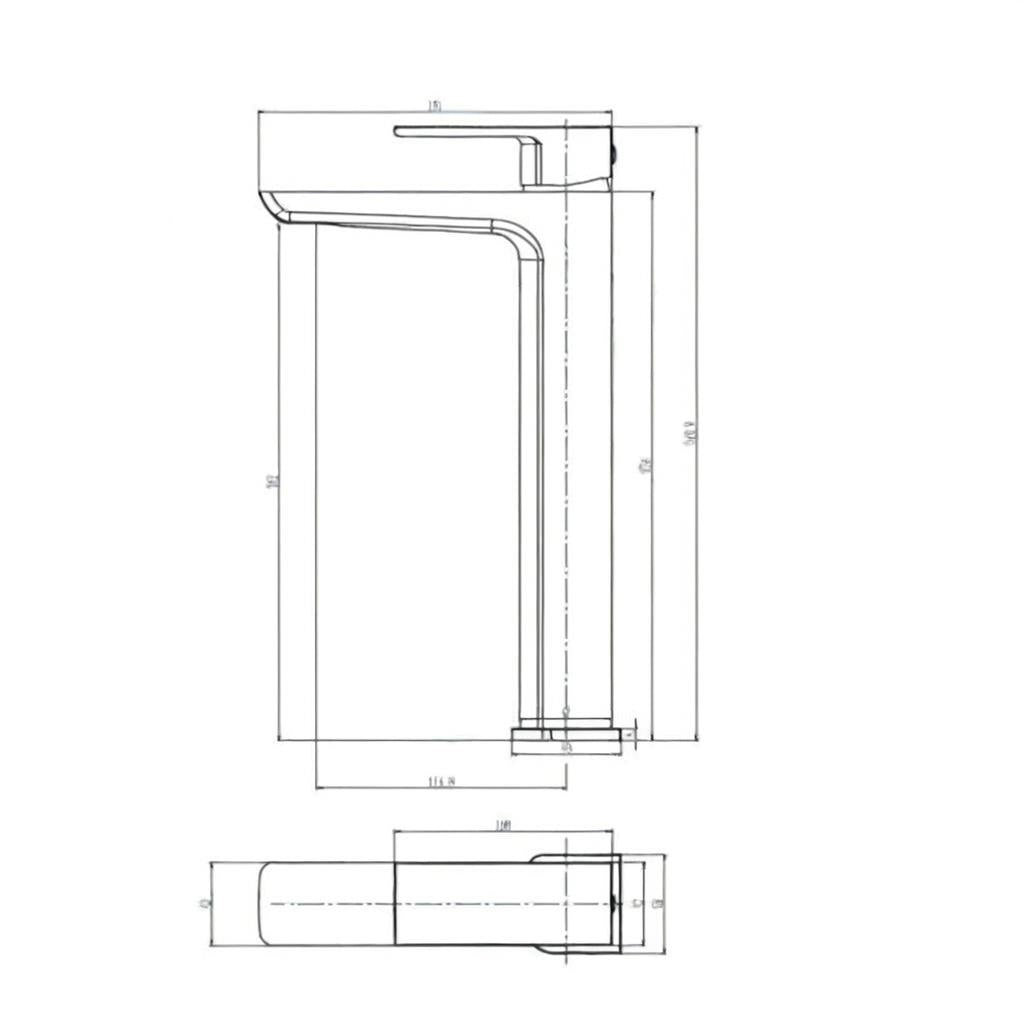 Aquarius Hydro Tall Mono Basin Mixer Tap