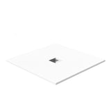 Aquarius Honiston Mineral Composite Slate Effect Shower Tray in Arctic White