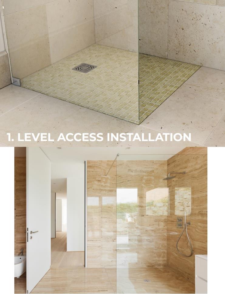 Aquarius LevAqua Wetroom Tray with Centre Drain Complete Kit