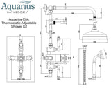 Aquarius Chic Thermostatic Exposed Adjustable Shower Kit