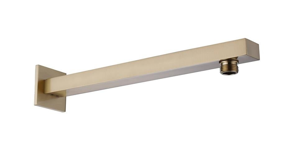 Aquarius RainLux 300MM Square Wall Shower Arm Brushed Brass AQRL02BB