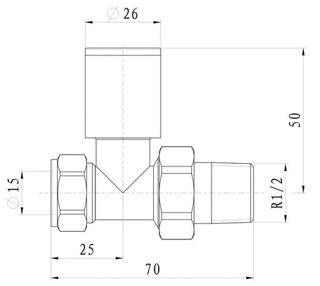 Aquarius Straight Anthracite Radiator Valves AQGR0226