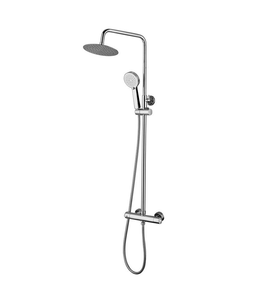 Aquarius RainLux Eco Round Adjustable Exposed Bar Shower System