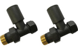 Aquarius Straight Anthracite Radiator Valves AQGR0226