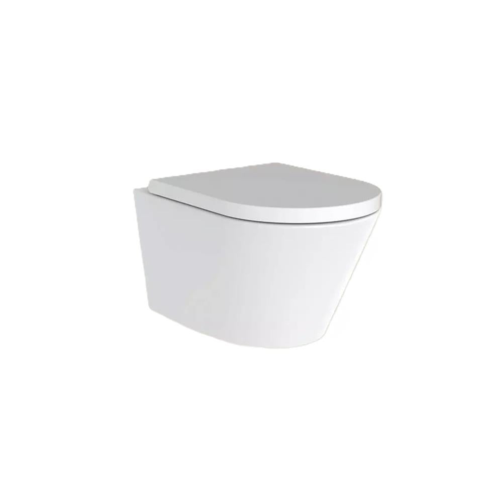 Aquarius KF-Series Rimless Wall Hung Pan And Soft Close Seat