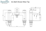 Aquarius Arc Bath Shower Mixer Tap inc Kit Chrome AQAC04CR