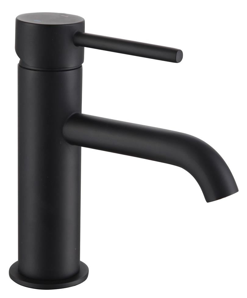 Aquarius RF-Series Mini Mono Basin Mixer Tap inc Waste Matt Black AQRF07MB