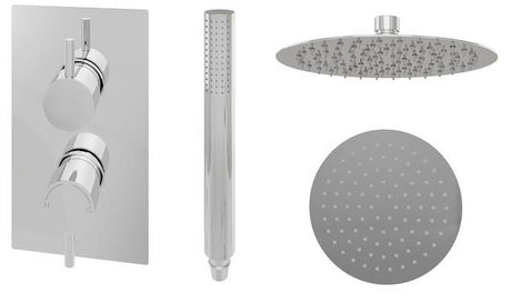 Aquarius Modern Round Shower Bundle Chrome AQBND014