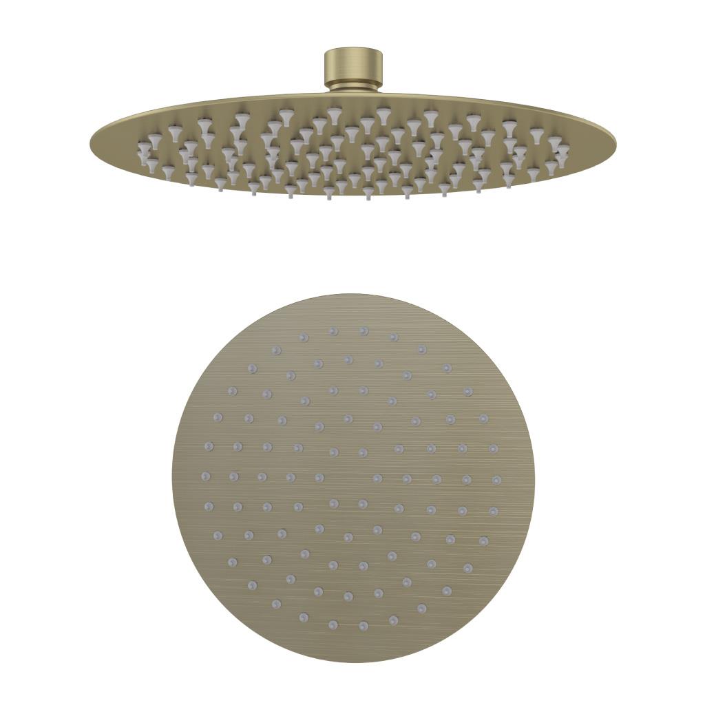 Aquarius Modern Round Over Head 8" Shower Head Brushed Brass AQ601022